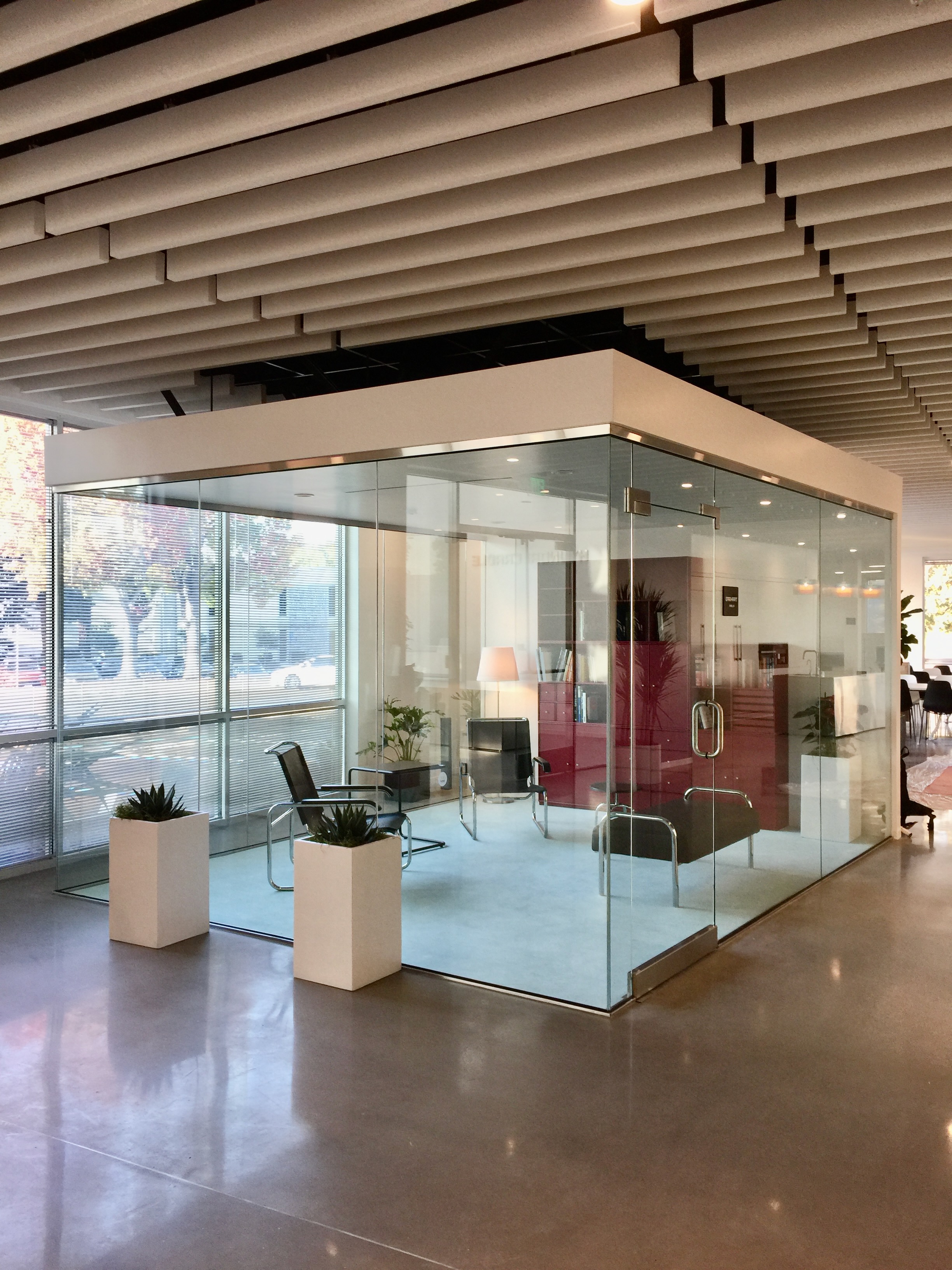 Lotus Glass specializes in clean office partition installs